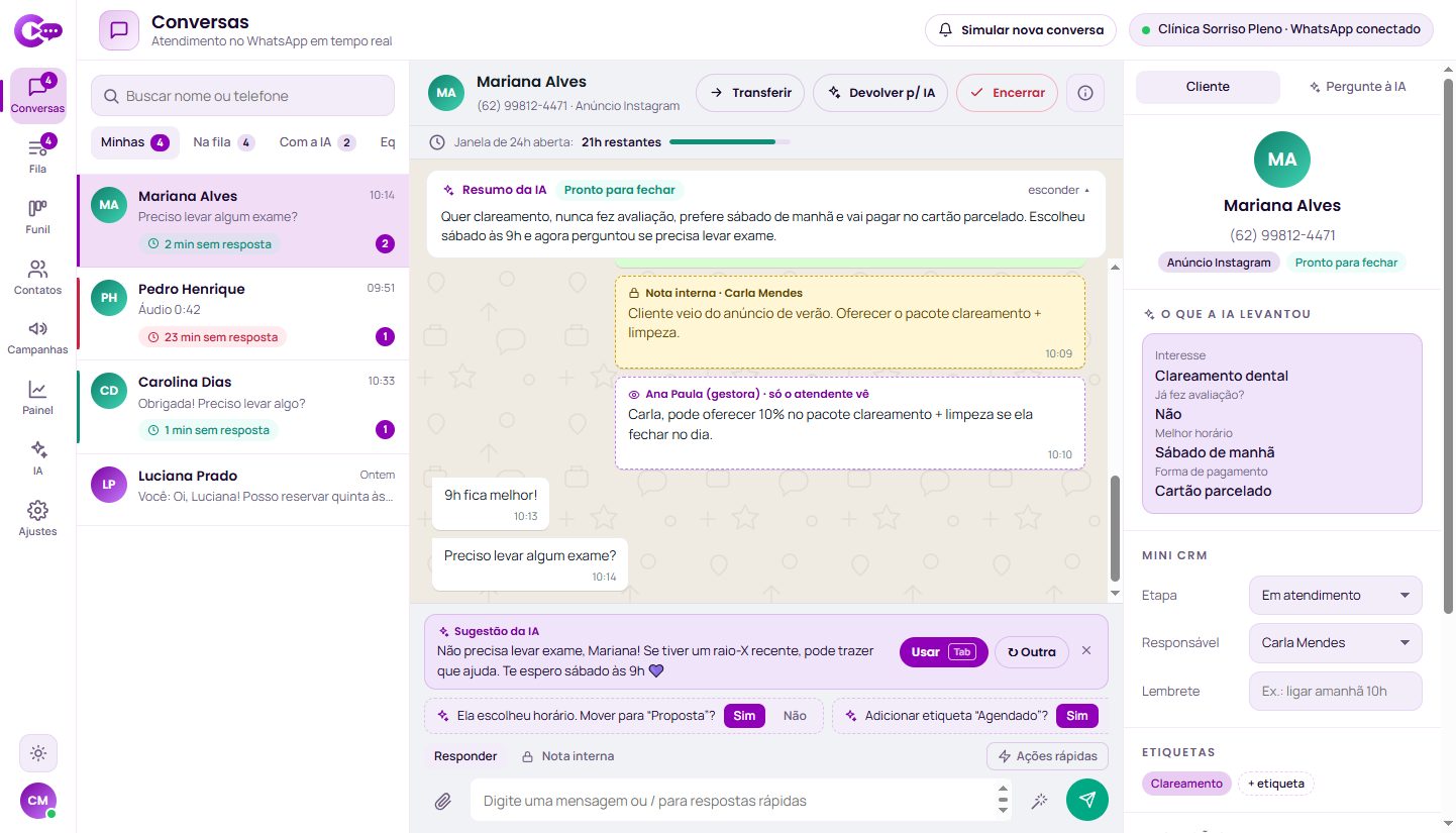 Tela de Conversas do sistema